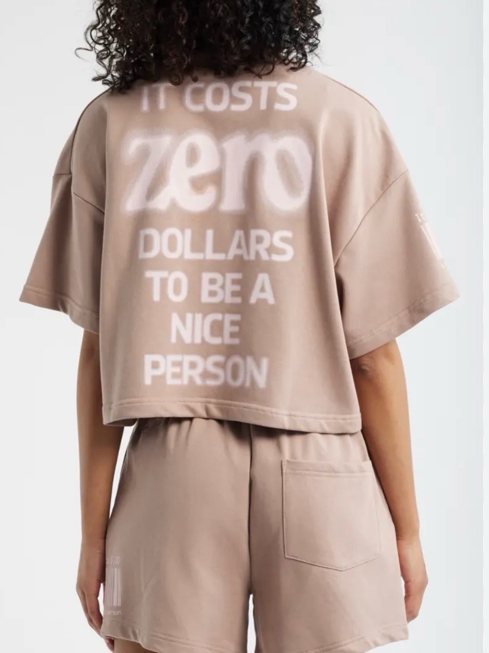 Mayfair Graphic Cropped Tee “Zero Dollars"